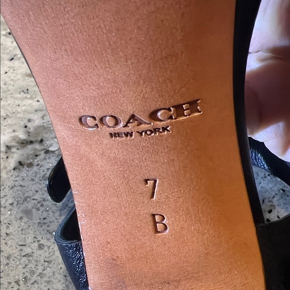 Coach Coach Dani Black Strappy Black Heels Size 7 - Picture 8 of 9